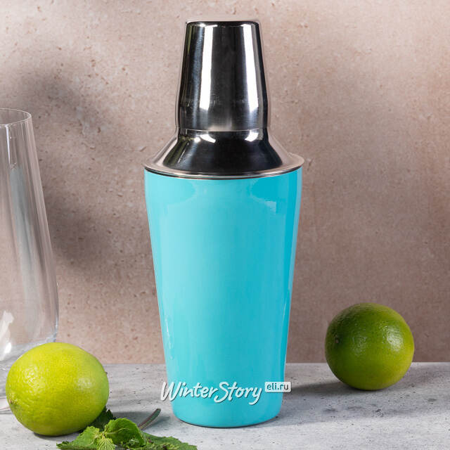 Шейкер для коктейлей Фанданго 500 мл, голубой Koopman