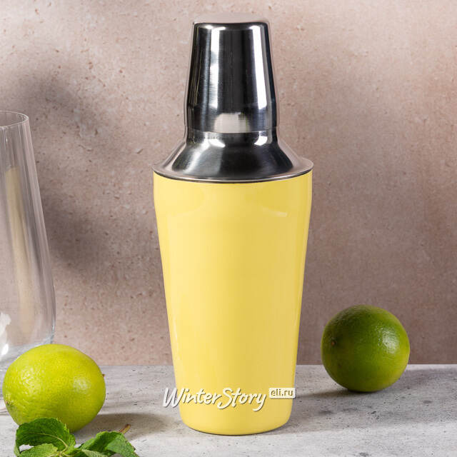 Шейкер для коктейлей Фанданго 500 мл, желтый Koopman (Купман)