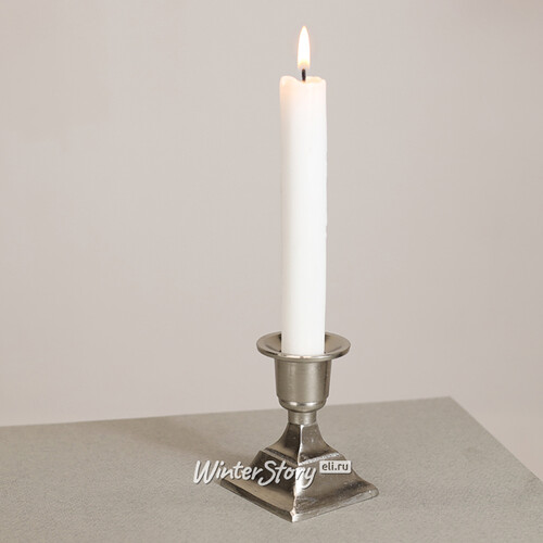 Декоративный подсвечник для 1 свечи Дориус 8 см серебряный Koopman