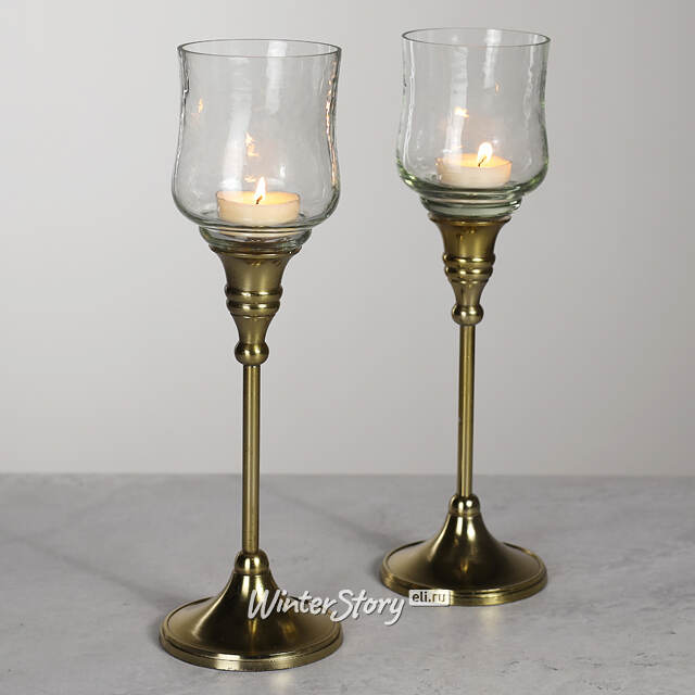 Подсвечник - Бокал Дарлингтон 31 см золотой Koopman