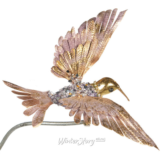 Елочная игрушка Императорская Птичка Колибри 19 см, клипса Goodwill