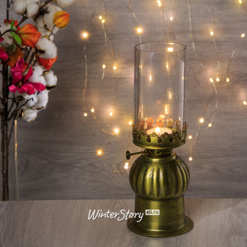 Подсвечник для греющей свечи Керосиновая Лампа 29 см, стекло Koopman