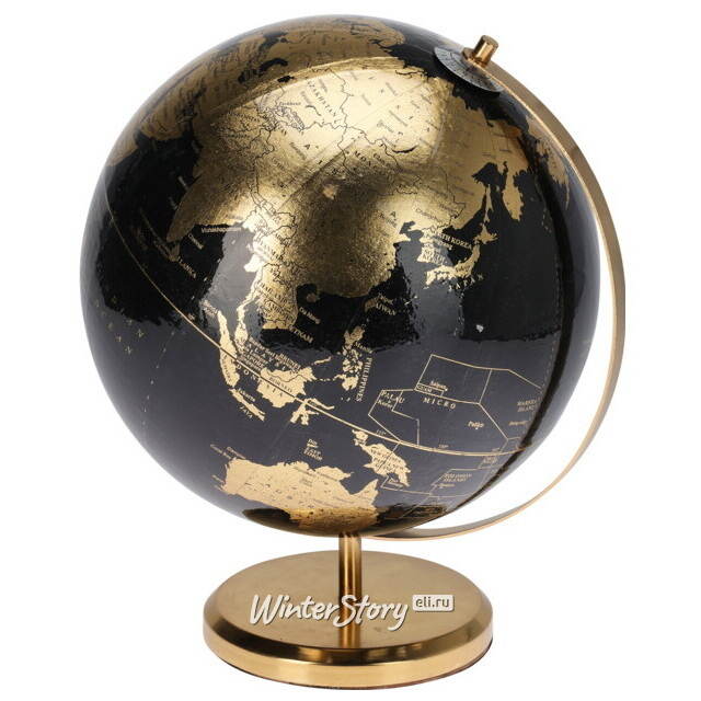 Декоративный глобус Brandon 32 см черный Koopman