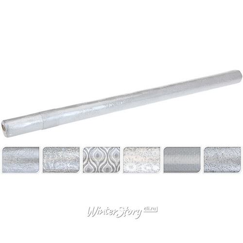 Упаковочная бумага "Краски серебра", 70*200 см, серебро Koopman