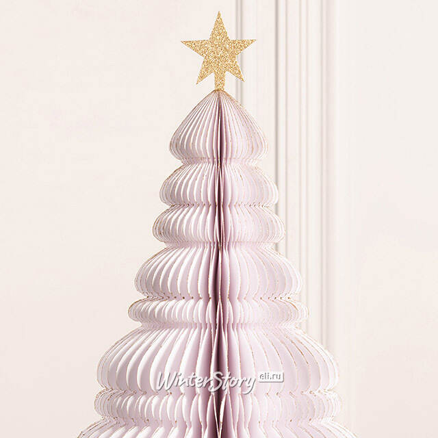 Объемная елка из бумаги Вингарда 40 см розовая Koopman