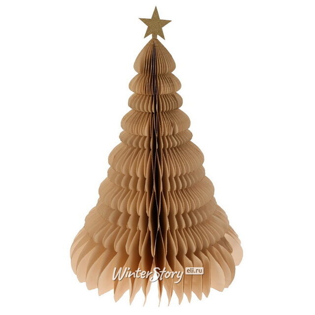 Объемная елка из бумаги Вингарда 40 см персиковая Koopman (Купман)