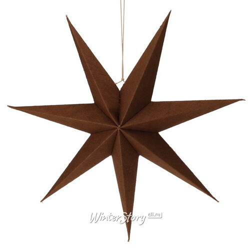 Подвесная звезда из бумаги Longastra 75 см коричневая Koopman
