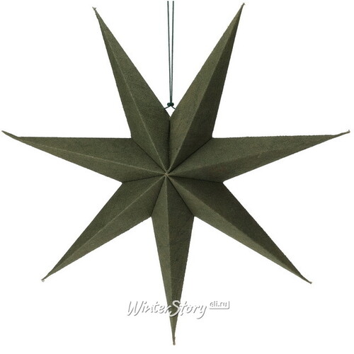 Подвесная звезда из бумаги Longastra 75 см зеленая Koopman