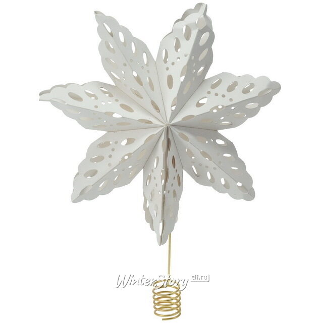 Верхушка на елку Hannah 30 см белая, бумага Koopman