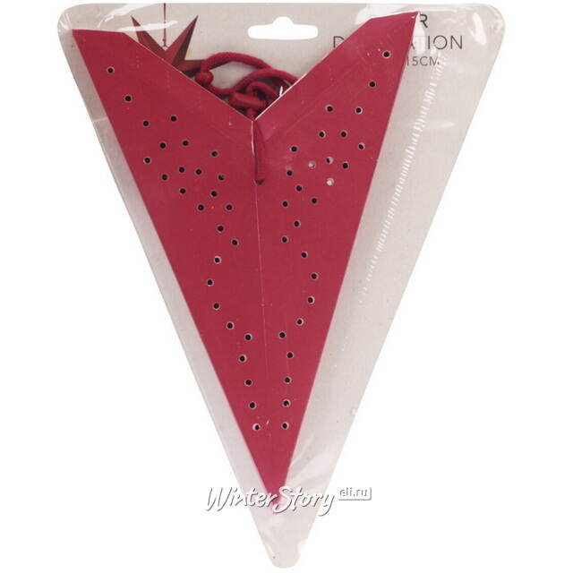 Подвесная звезда из бумаги Инес 45 см красная Koopman