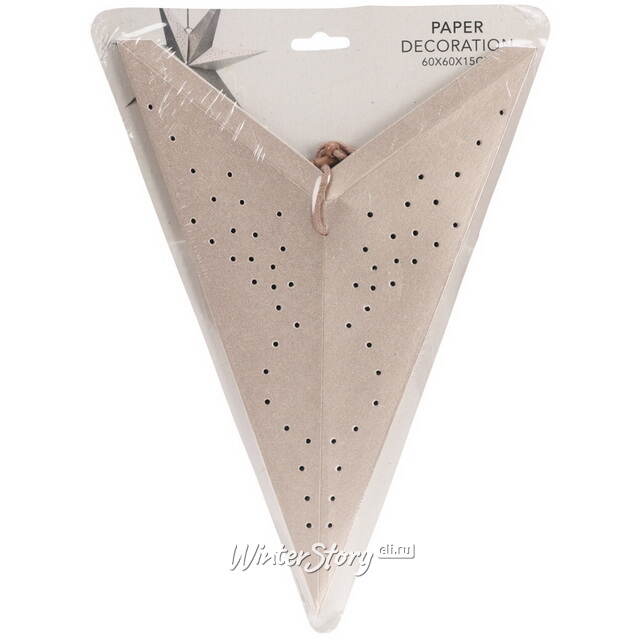 Подвесная звезда из бумаги Инес 60 см золотистая Koopman