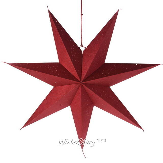 Подвесная звезда из бумаги Инес 75 см красная Koopman