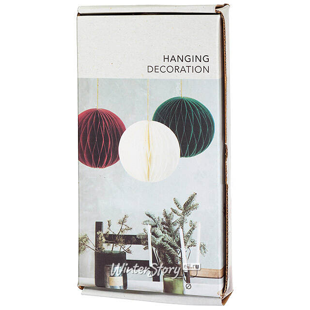 Бумажный шар Армель 15 см зеленый Koopman