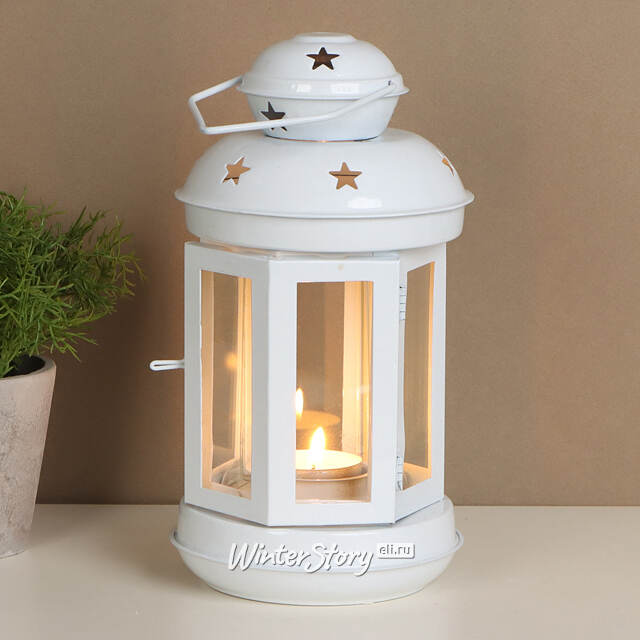 Подсвечник фонарь Severo 20 см белый Koopman