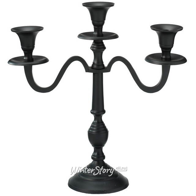 Подсвечник канделябр на 3 свечи Nocturne de Noir 30 см Koopman