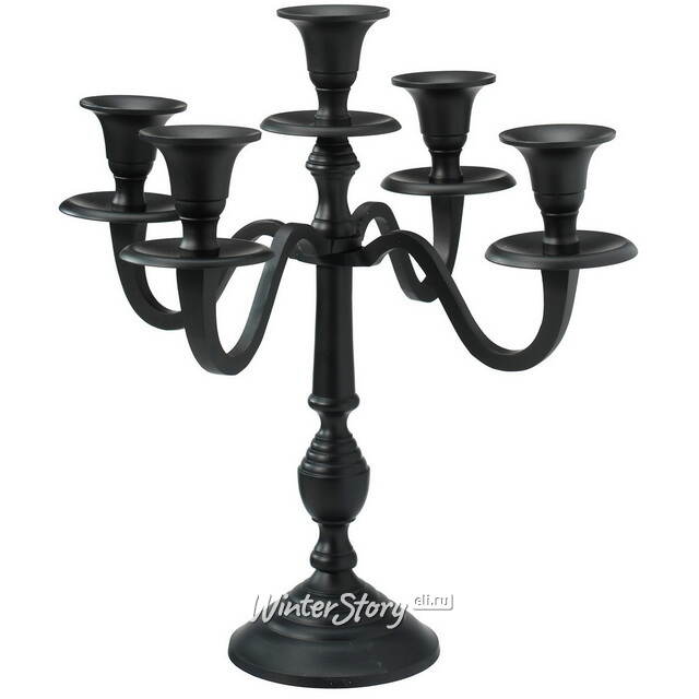 Подсвечник канделябр на 5 свечей Nocturne de Noir 30 см Koopman
