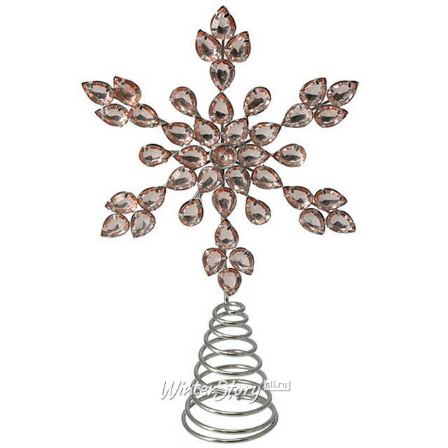 Верхушка на елку Снежинка Вискарди 26 см Koopman