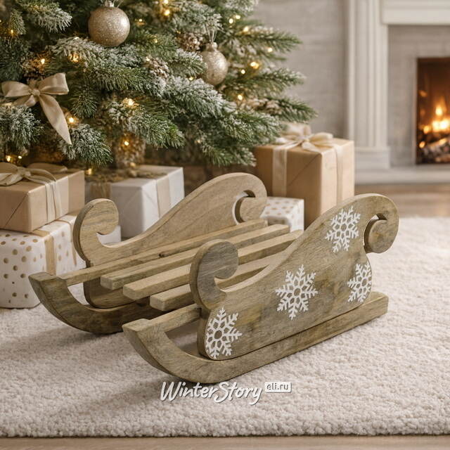Декоративная фигура Деревянные Санки - Snow Fun 32*18 см Koopman