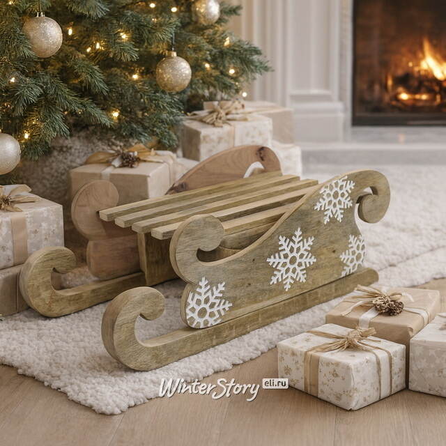 Декоративная фигура Деревянные Санки - Snow Fun 45*23 см Koopman
