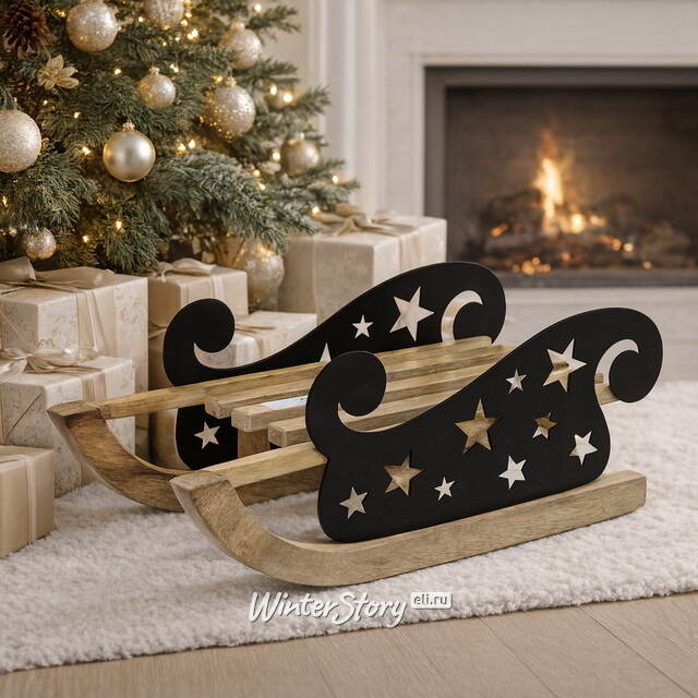 Декоративная фигура Деревянные Санки - Starwalkers 32*18 см Koopman
