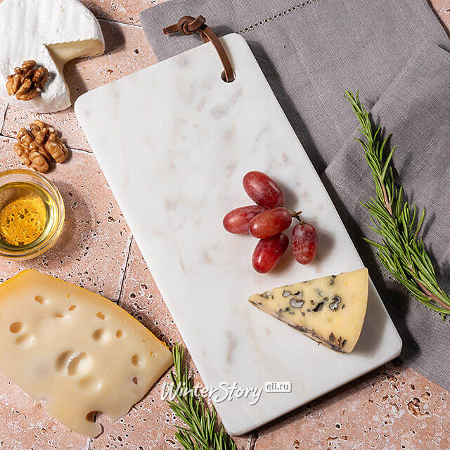 Разделочная доска из мрамора Artemis 25*12 см, белая Koopman