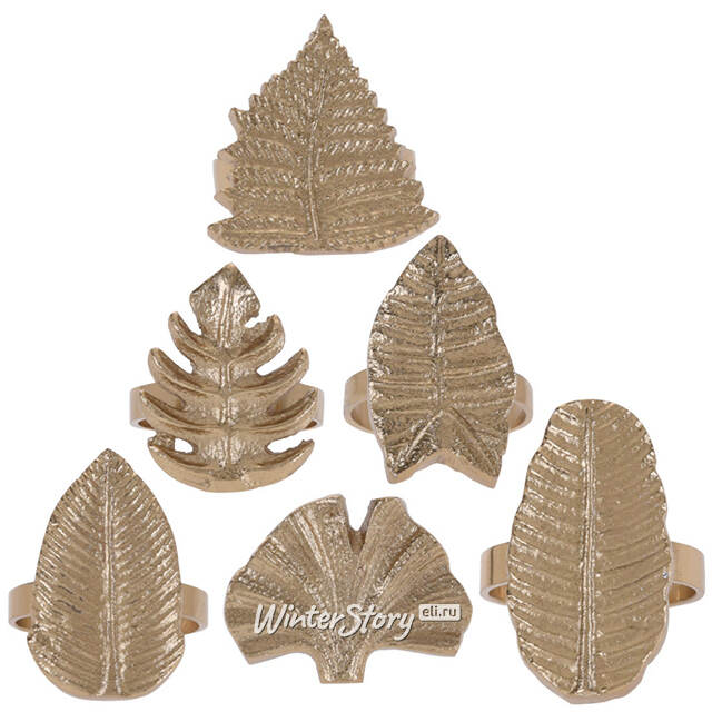 Набор колец для салфеток Тропикана Gold 6 шт Koopman