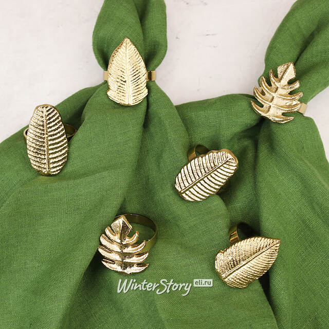 Набор колец для салфеток Тропикана Gold 6 шт Koopman