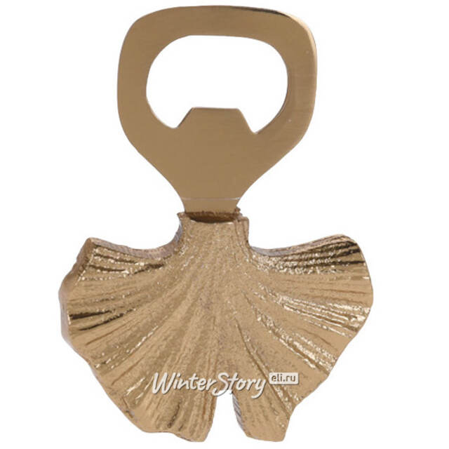 Открывалка для бутылок Тропикана Gold - Лист Гингко 10 см Koopman