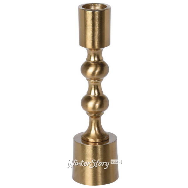 Металлический подсвечник на 1 свечу Montone 16 см золотой Koopman