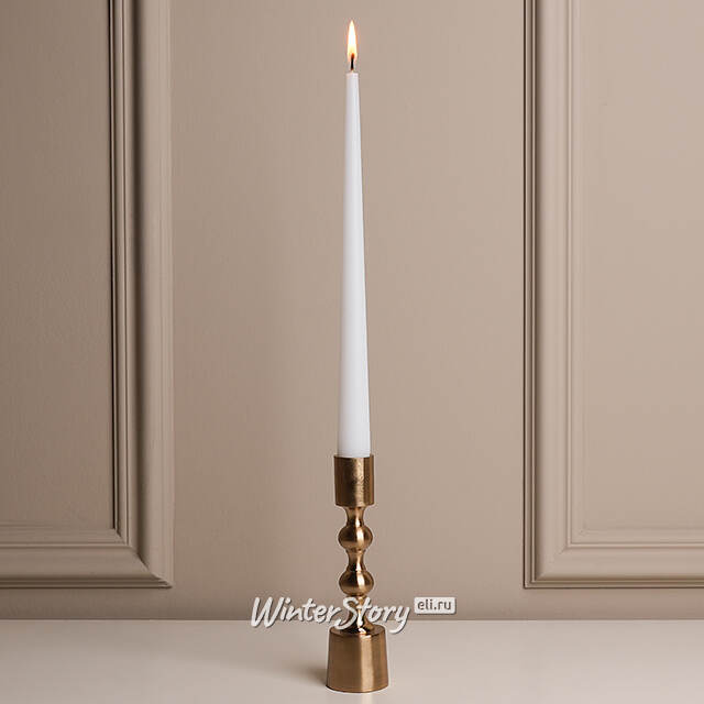 Металлический подсвечник на 1 свечу Montone 16 см золотой Koopman