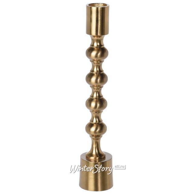 Металлический подсвечник на 1 свечу Montone 23 см золотой Koopman