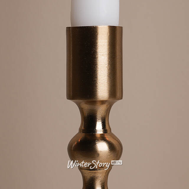 Металлический подсвечник на 1 свечу Montone 23 см золотой Koopman