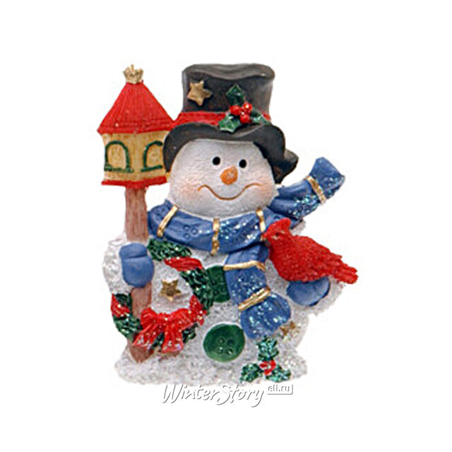 Новогодний магнит Снеговик Шевалье с фонариком 8 см Koopman