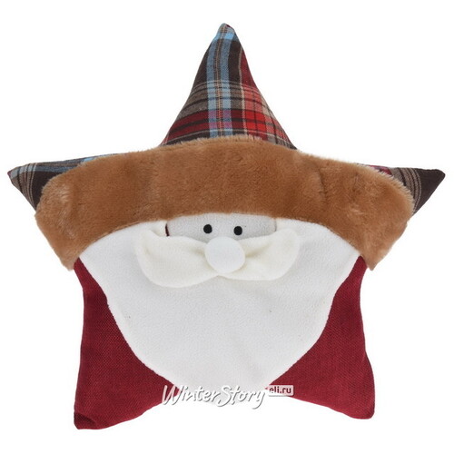 Декоративная подушка-звезда Санта 40 см Koopman