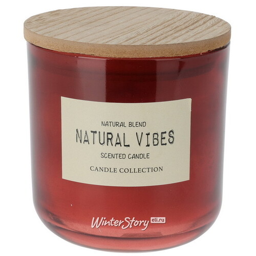 Ароматическая свеча Natural Vibes - Red 10 см, в стеклянном стакане Koopman