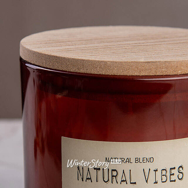 Ароматическая свеча Natural Vibes - Vanilla 10 см, в стеклянном стакане Koopman