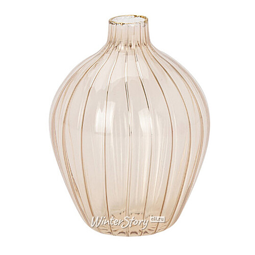 Стеклянная ваза-подсвечник Amberg 8 см светло-розовая Koopman