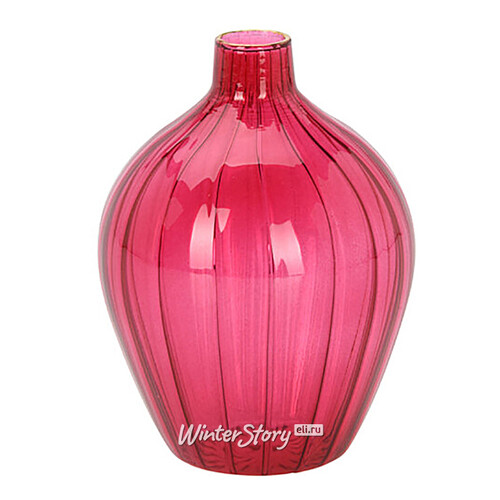 Стеклянная ваза-подсвечник Amberg 8 см пурпурная Koopman