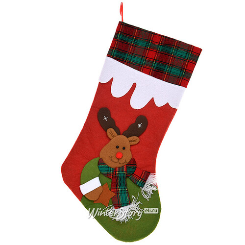 Новогодний носок Шотландский - Олень 50 см Koopman