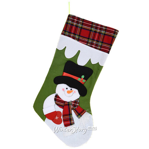 Новогодний носок Шотландский - Снеговик 50 см Koopman