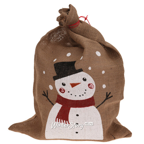 Новогодний мешок для подарков Снеговик 70*50 см Koopman