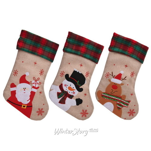 Новогодний носок для подарков Милый Санта 42 см Koopman