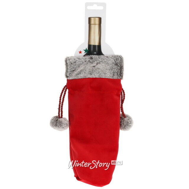 Новогодний мешок для бутылки Best Present 29*13 см Koopman