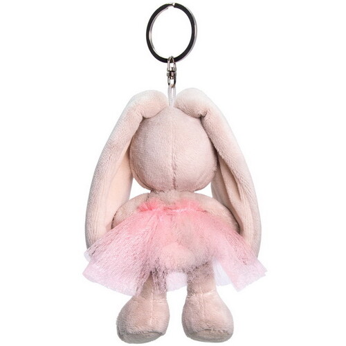 Мягкая игрушка-брелок Зайка Ми в розовой юбке с бантиком 14 см Budi Basa