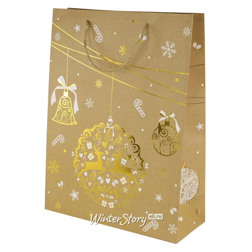 Подарочный пакет Craft Christmas - Влюбленные олени 40*30 см Koopman