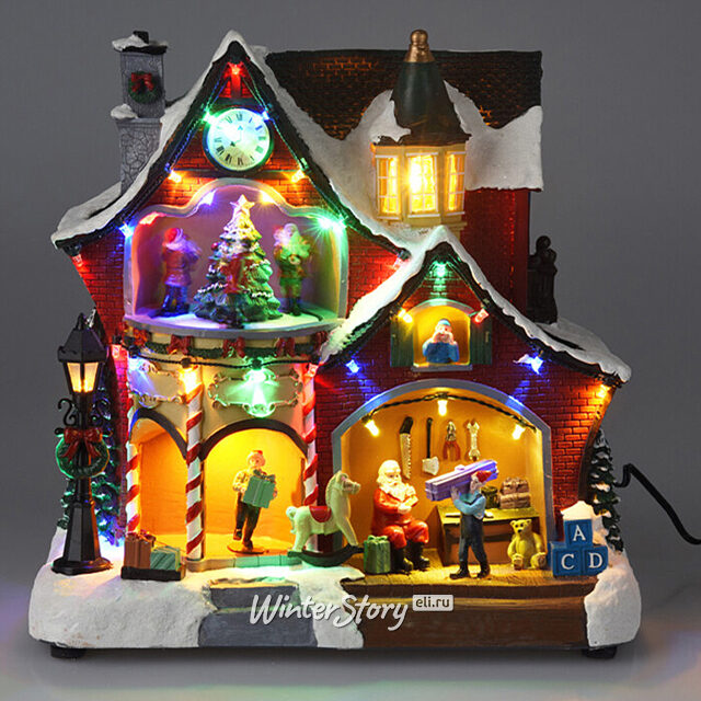 Светящаяся композиция Фабрика Санты 28*27 см, с движением и музыкой  Koopman