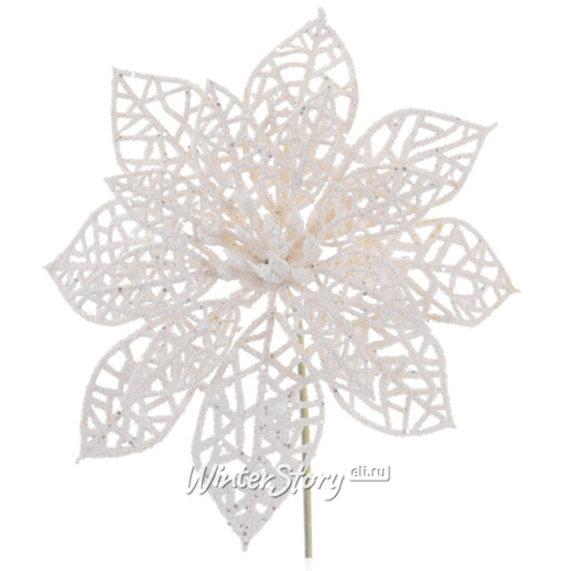 Искусственная пуансеттия Белоснежная принцесса Сонни 21*14 см на стебле Koopman (Купман)