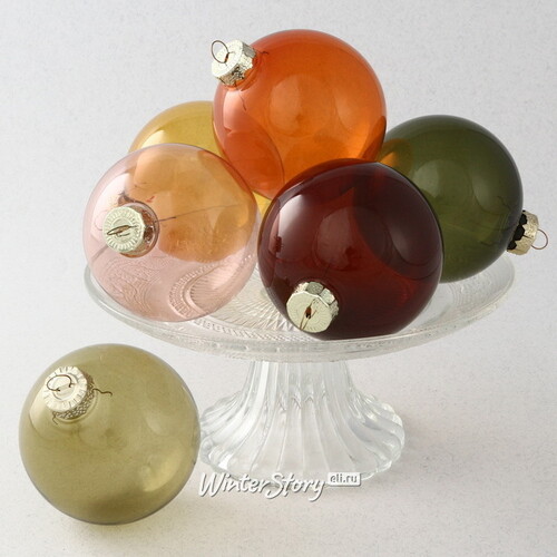Набор стеклянных шаров Woodland 8 см, 6 шт  Koopman