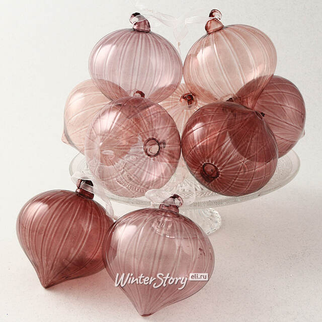 Набор стеклянных елочных шаров Cipolla de la Bruno 10 см, 8 шт, уцененный Koopman