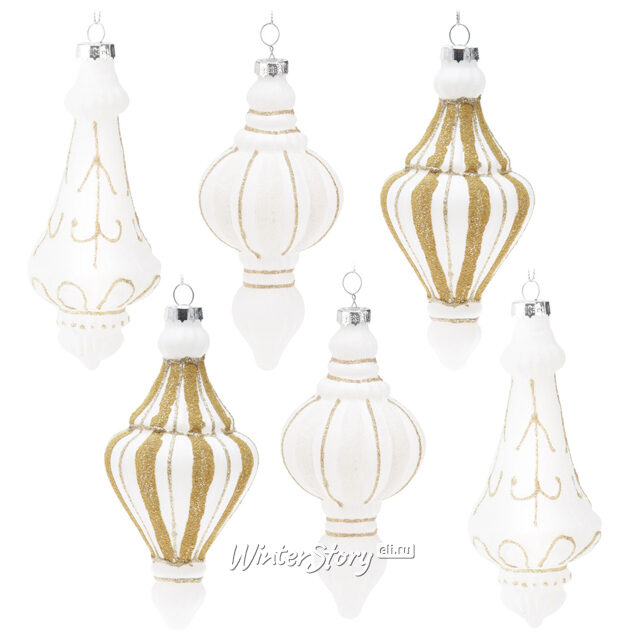 Набор стеклянных елочных игрушек Versailles Pendants 14-16 см, 12 шт, подвеска Koopman (Купман)